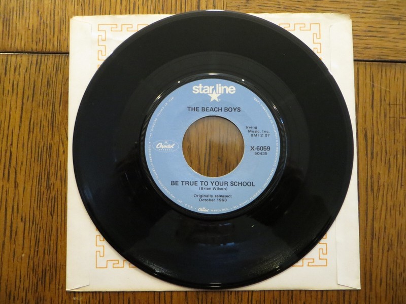 Beach Boys – Be True To Your School / In My Room – 1981 – X-6059 7″ Single VG+