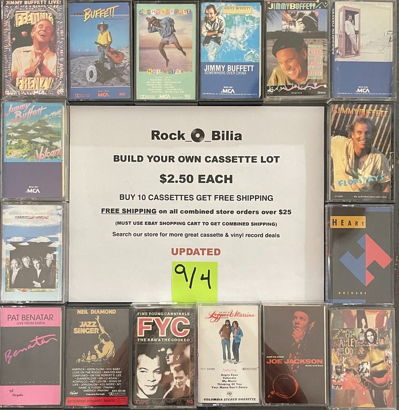$2.5 BARGAIN BIN BUY 10 GET FREE SHIPPING BUILD MAKE YOUR OWN LOT CASSETTE TAPES