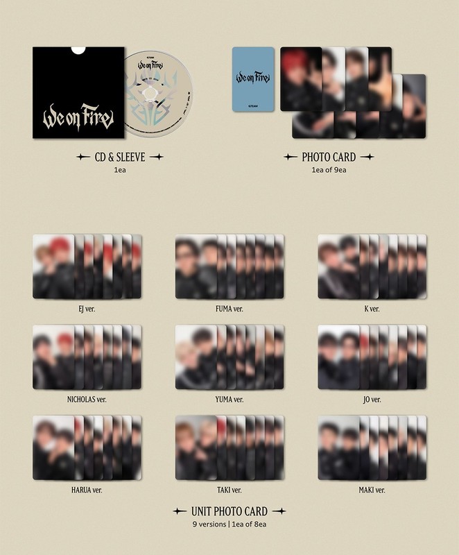 &TEAM [WE ON FIRE] 3rd EP Album SOLO Ver./CD+Lyric Photo Set+Poster+2 Photo Card gallery