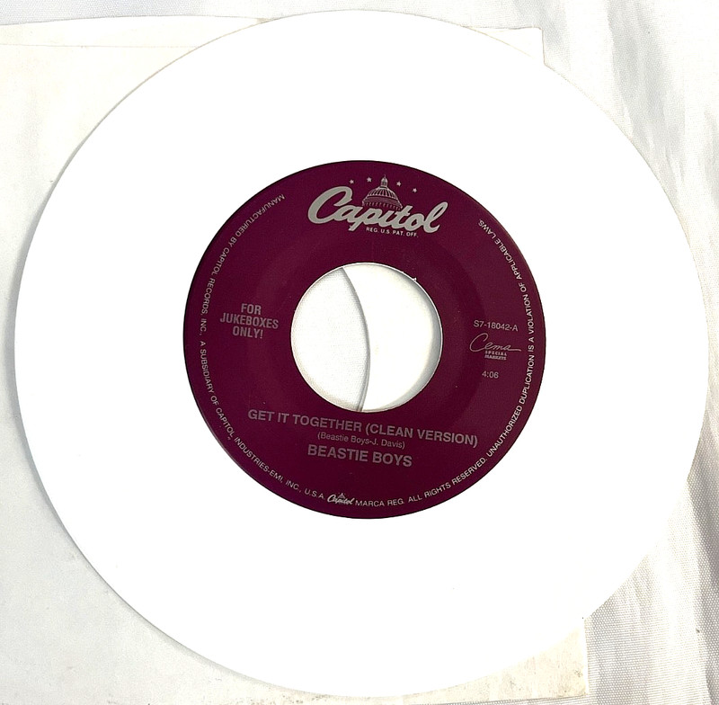 BEASTIE BOYS – Get It Together Futterman’s Rule White Vinyl 7″ Single 45rpm Hip