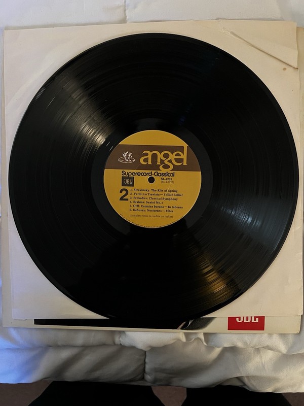 JBL Superecord Classical ANGEL Lp Vinyl Disc Record Audio Test Disc gallery