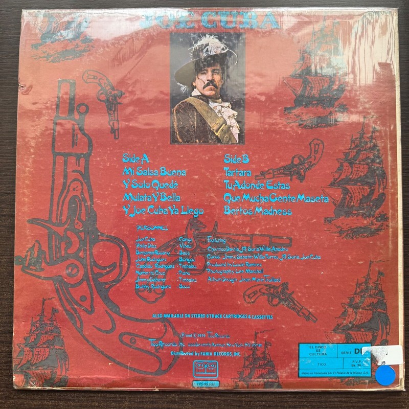 Joe Cuba ‎– El Pirata Del Caribe / The Caribbean Pirate HARD SALSA CHIVIRICO LP gallery