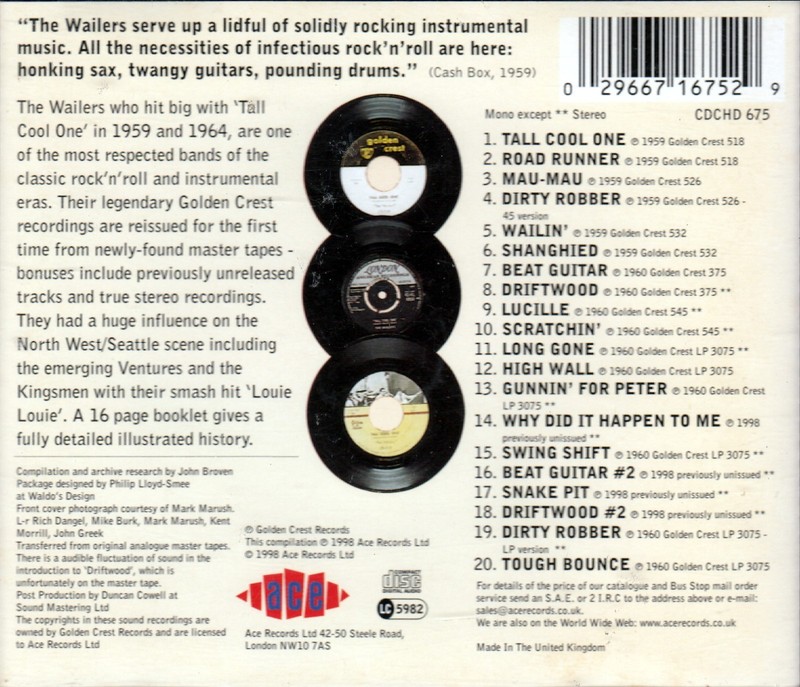 THE FABULOUS WAILERS Original Golden Crest Masters CD Rock Instrumental gallery
