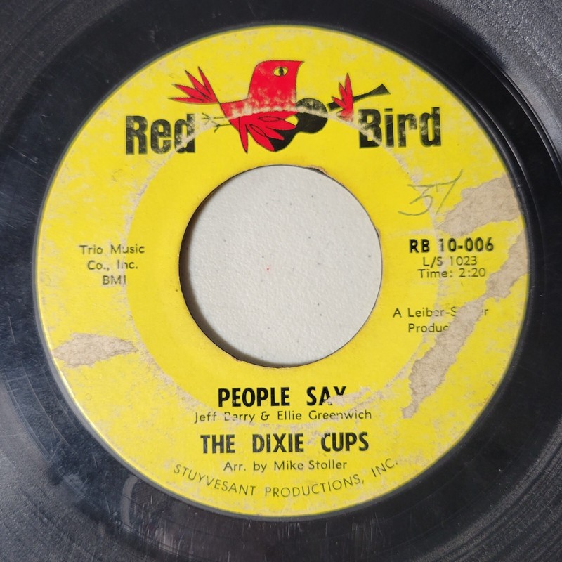 The Dixie Cups 45 RPM Vinyl People Say / Girls Can Tell Red Bird 1965 7" Record gallery