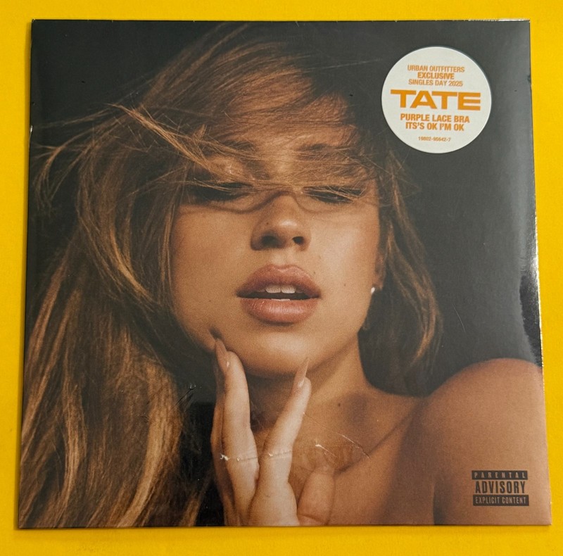 TATE MCRAE Purple Lace Bra LE 7" single Opaque White Vinyl New/Torn Cover