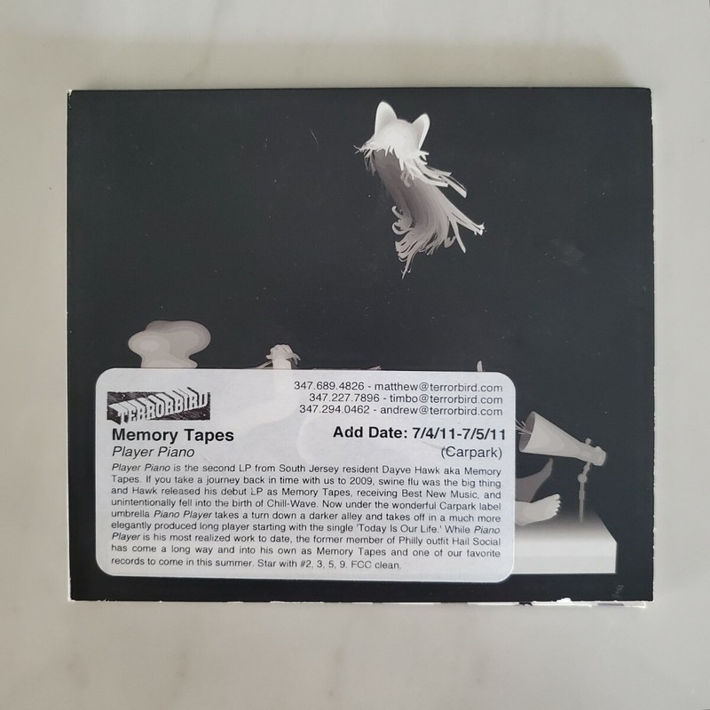 Memory Tapes – Promotional CD – Player Piano – 2011 – Dayve Hawk of Hail Social