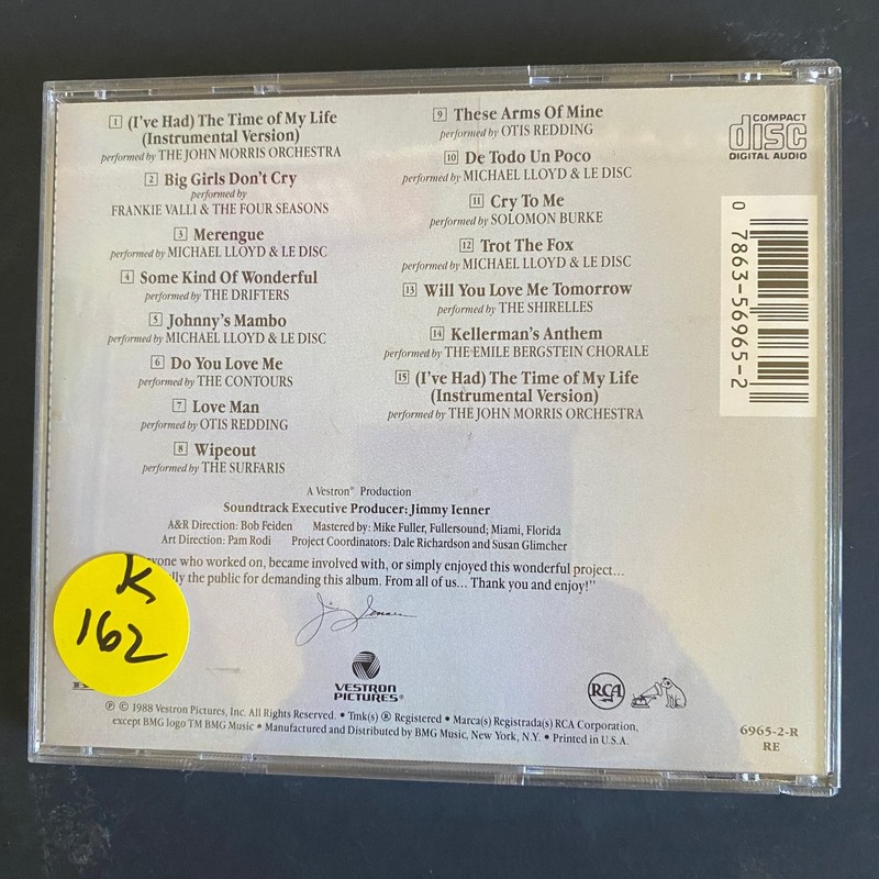 Dirty Dancing: More Music CD 1988 Soundtrack Pop Rock Soul RCA Vestron gallery