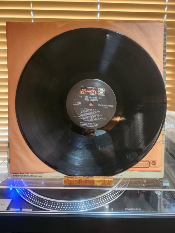 Mel Brown, Big Foot Country Girl, 1973 1st ABC/Impulse, Quad, Promo, VG+/VG-VG+ gallery