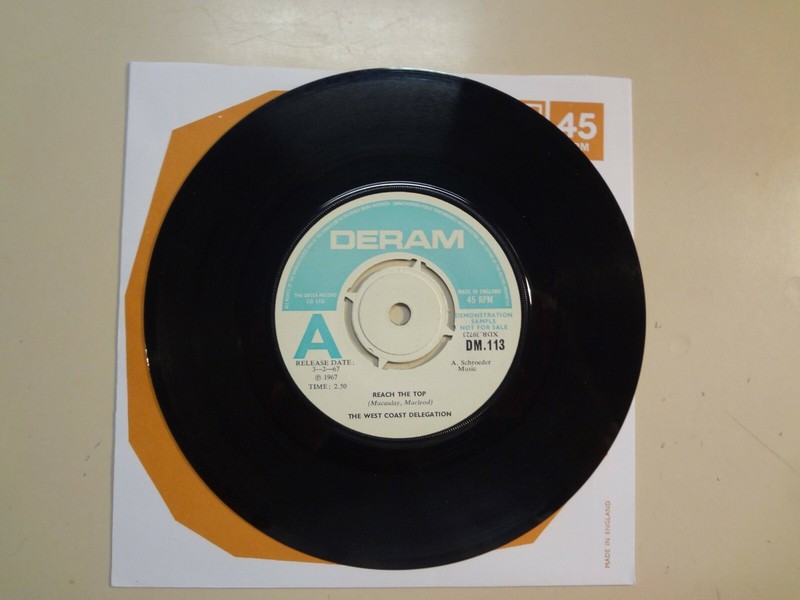 WEST COAST DELEGATION:Reach The Top-Mister Personality Man-U.K. 7″ 67 Deram Demo