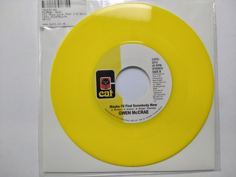 GWEN MCCRAE » ALL THIS LOVE THAT I’M GIVIN’ » / » MAYBE I’LL FIND.. » NEW UK 7
