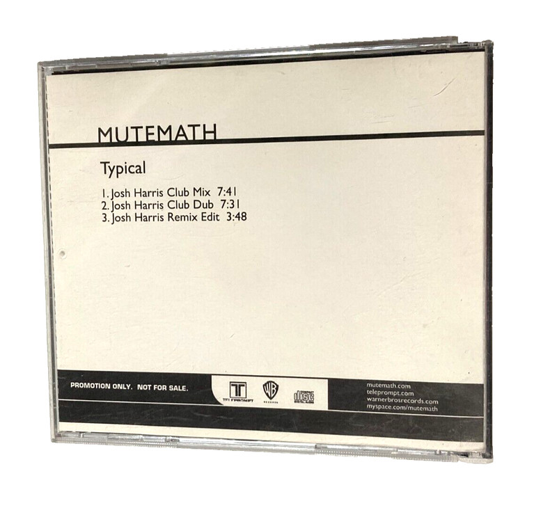 MUTEMATH "Typical" PROMO MAXI CD Josh Harris REMIXES / MINT Reprise ©2007 gallery