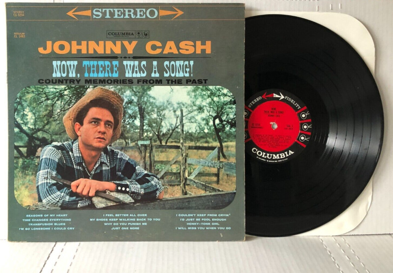 Johnny Cash NOW THERE WAS A SONG Original 1960 Columbia Stereo 6 eye VG+/VG