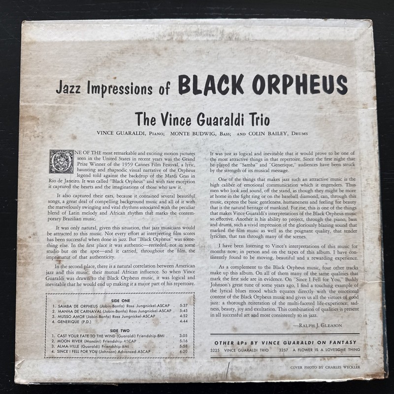 Vince Guaraldi Trio - Jazz Impressions Of Blac (Vinyl LP - 1962 - US - Original) gallery