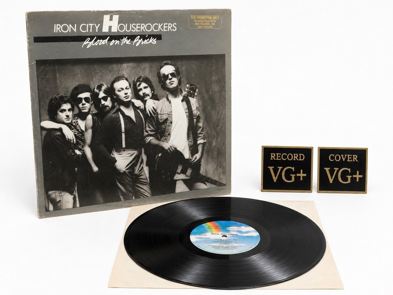 Iron City Houserockers Blood On The Bricks Vinyl LP VG+ VG+ Promo Copy MCA Ultra
