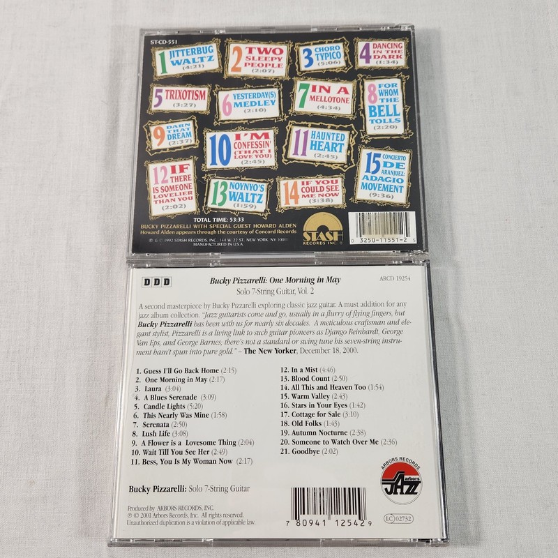 Bucky Pizzarelli 3 CD LOT Swing Bop Classical Acoustic Electric Guitar Jazz NM gallery