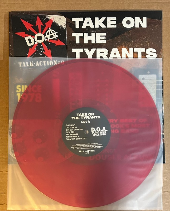 LP: D.O.A. – Take On The Tyrants 2xLP RED VINYL SEALED NEW PUNK DOA
