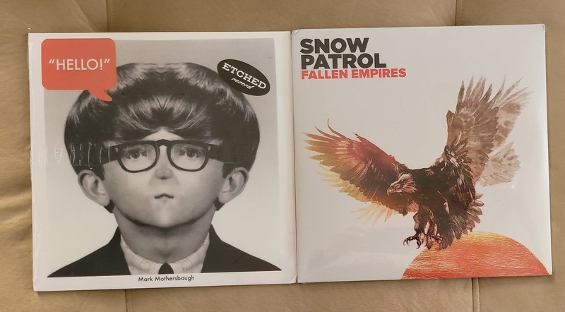 Mark Mothersbaugh HELLO ETCHED & Snow Patrol FALLEN EMPIRES Vinyl LP Record LOT
