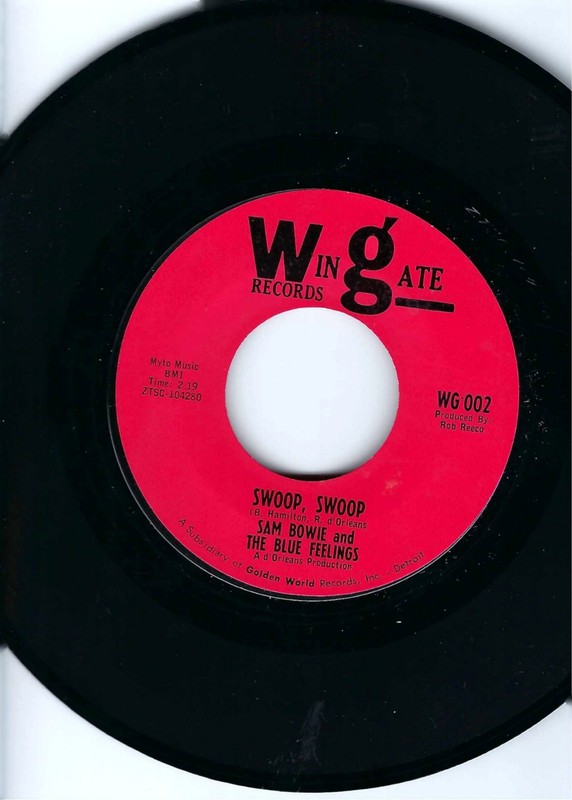 SAM BOWIE AND THE BLUE FEELINGS- (THINK OF) "THE TIMES WE HAD TOGETHER"- WINGATE gallery
