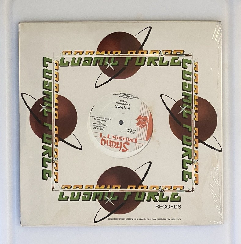 Ewart Brown (Cobra) ‘If A War’, 12″ Vinyl Single 45-RPM Shang Muzik – SEALED