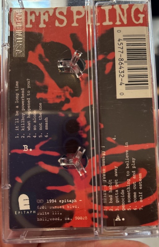 Offspring Smash Cassette Tape - 1994 - Punk Rock, Alt Rock FREE SHIPPING! gallery