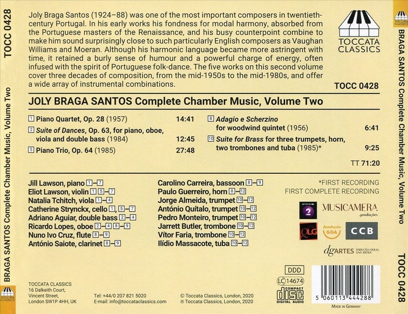 VARIOUS ARTISTS JOLY BRAGA SANTOS: COMPLETE CHAMBER MUSIC, VOL. 2 NEW CD