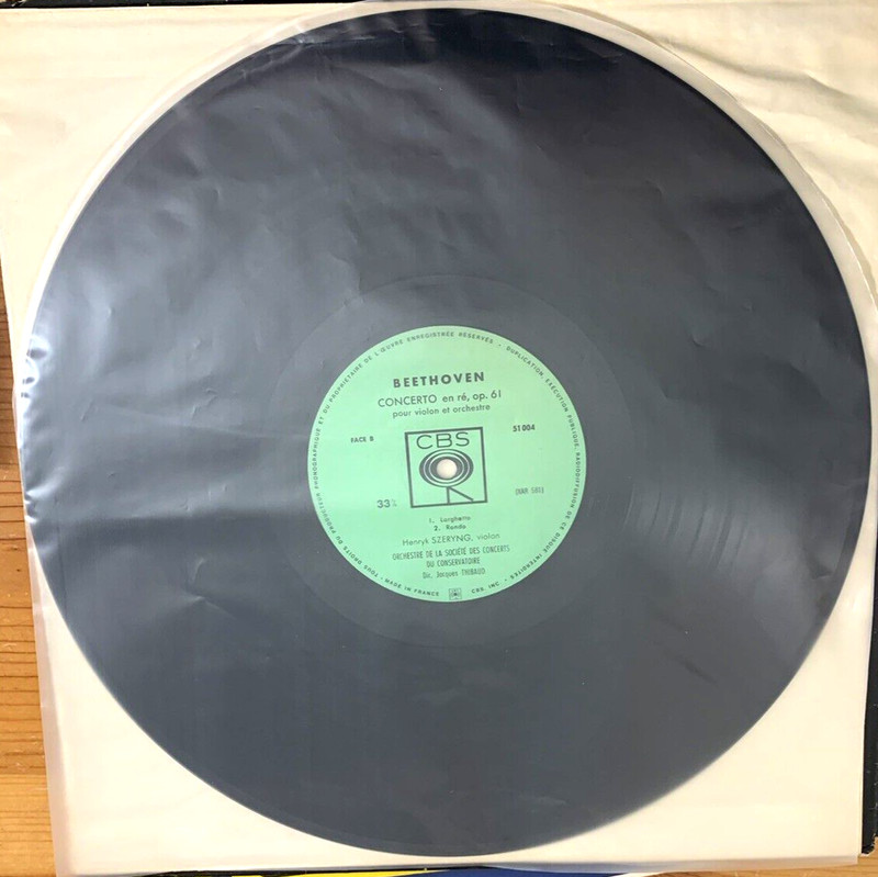 Szeryng Klemperer Beethoven Violin Concerto CBS 51004 LP France 1964 NM Mono gallery