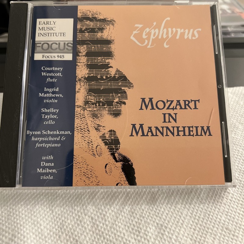 MOZART IN MANNHEIM CD 1995 Early Music Institute School Of Music, Indiana U