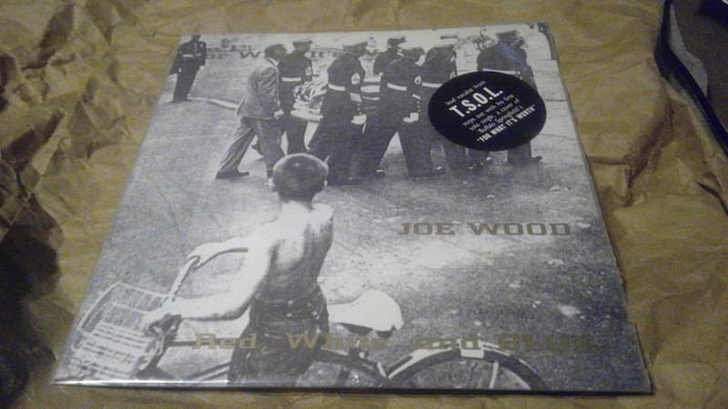 1991 JOE WOOD Red White and BLUE 7″ Triple x XXX TSOL Surf Skate Punk Blues Rock