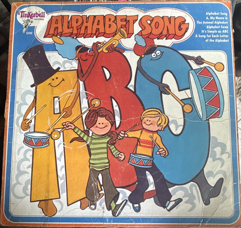 Tinkerbell Records Alphabet Song Vinyl LP 12″ Children’s Educational 3302