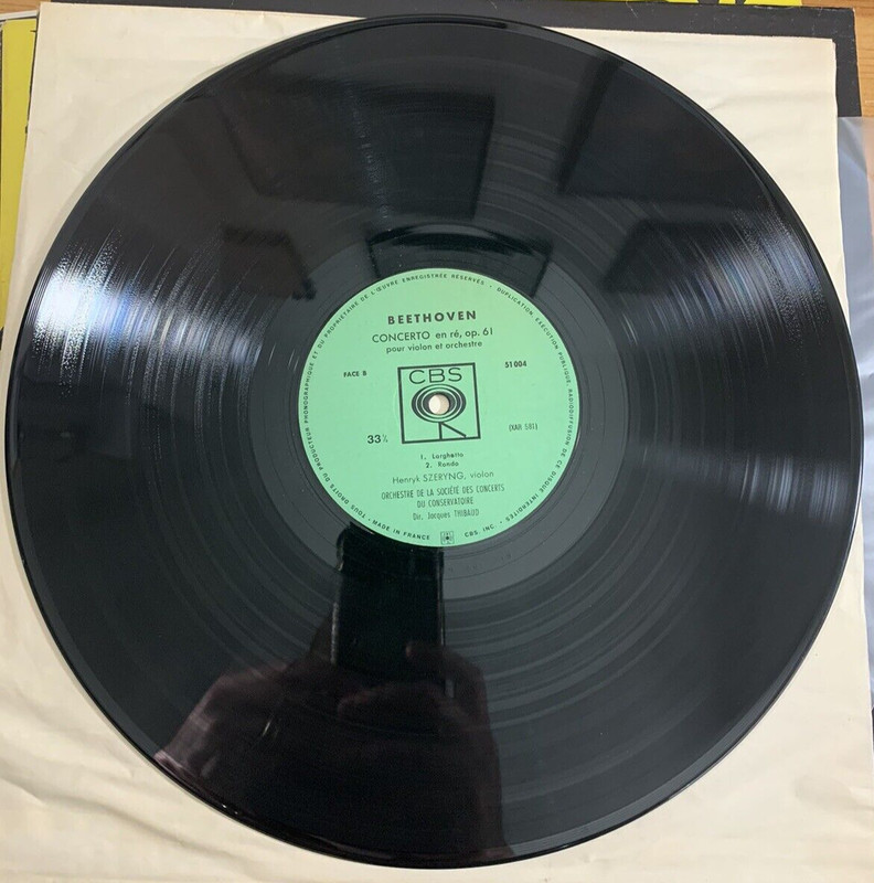 Szeryng Klemperer Beethoven Violin Concerto CBS 51004 LP France 1964 NM Mono gallery
