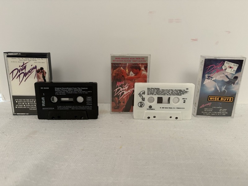 Lot of 3 Dirty Dancing Original Movie Soundtrack Cassette tapes +Live in Concert