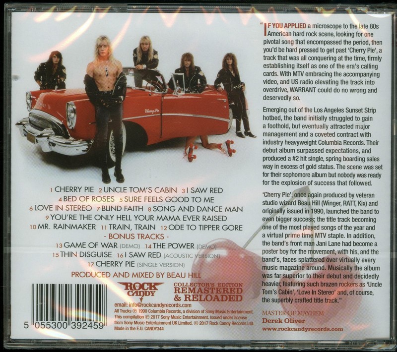 Warrant Cherry Pie CD new Rock Candy Records Reissue gallery