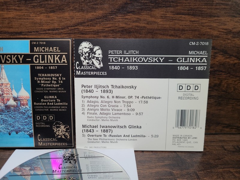 Tchaikovsky Glinka Symphony No 6 Pathetique Russian and Ludmila CD gallery