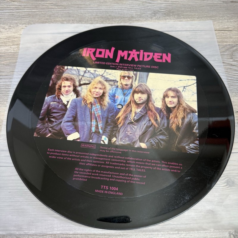 Iron Maiden (Picture Disc, 1988) TTS 1004 Limited Ed. Bruce Dickinson Interview