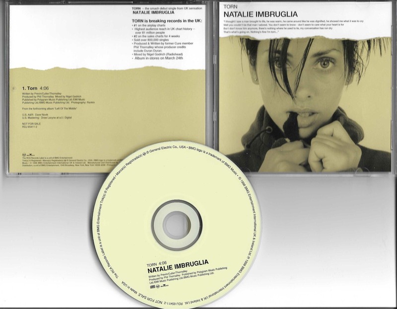 NATALIE IMBRUGLIA Torn RARE RADIO DJ PROMO CD Single 1998 USA MINT
