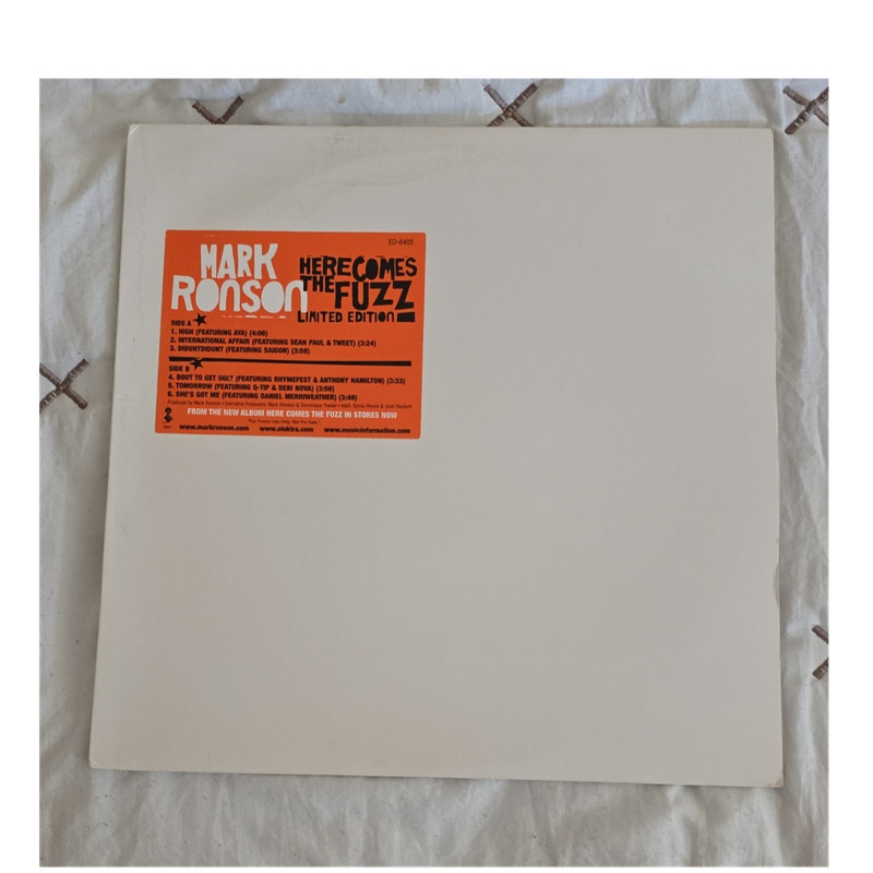 Mark Ronson «Here Comes The Fuzz» 12″ Promo Vinyl LP 33 RPM Elektra ED-6405