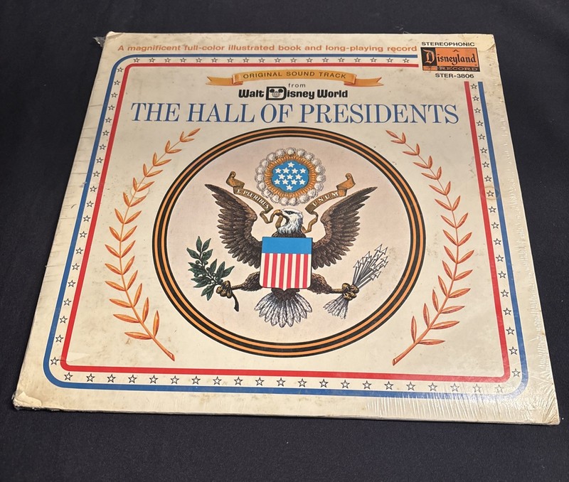 SEALED Walt Disney World The Hall of Presidents 1972 3806 LP Vinyl Record w Book