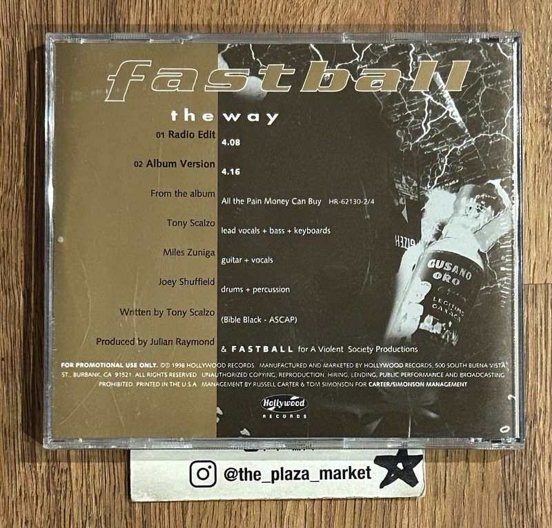 Fastball The Way Promo CD Single Rare 1997 Alternative Rock Hollywood Records gallery