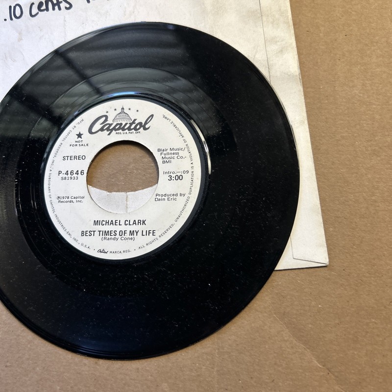 Michael Clark Best Times Of My Life Promo 1978 Capitol 45 gallery