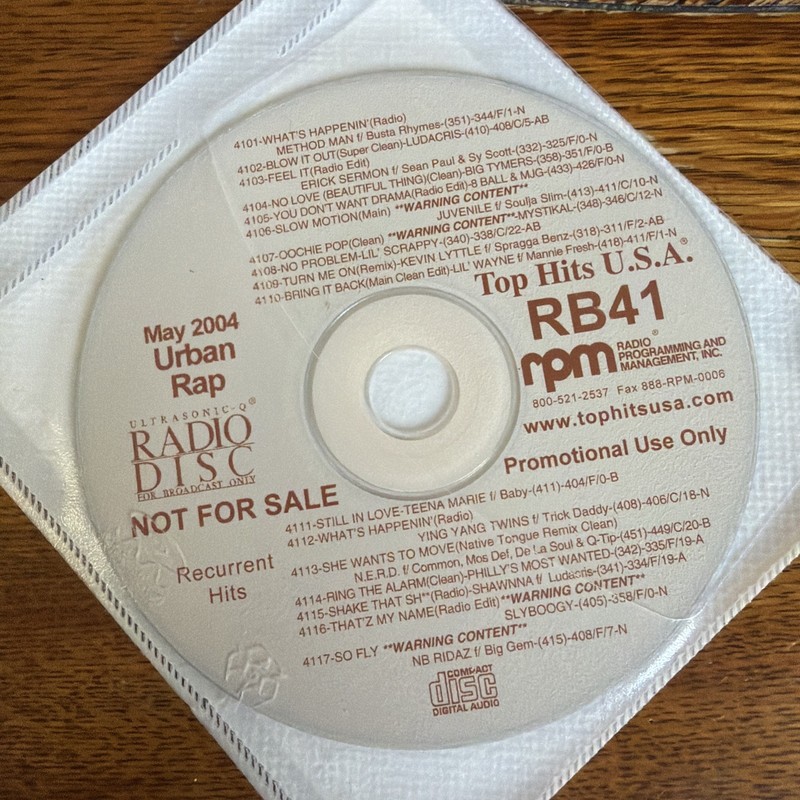 Top Hits USA Urban Rap – Promo Only DJ Service Lot – RB29–RB35 – 7 CDs – Rare gallery