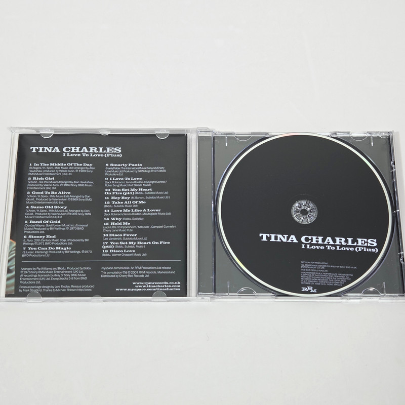 Tina Charles I Love to Love Plus Bonus Tracks CD 2007 UK RPM 1970s Disco Dance gallery