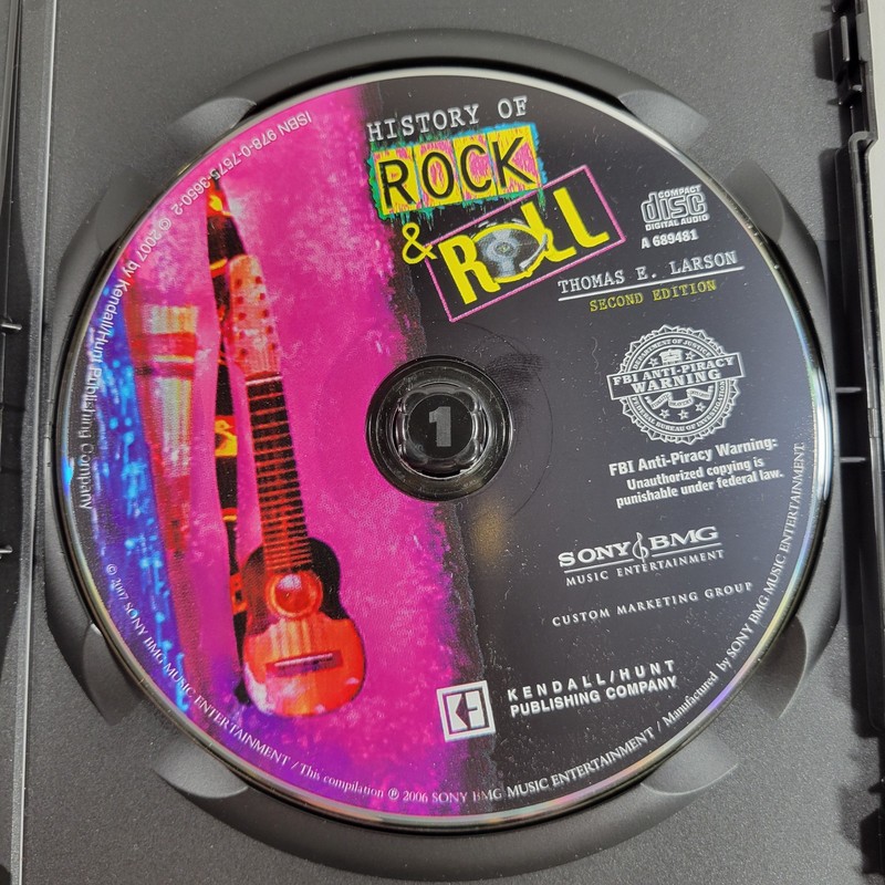 History of Rock & Roll CD 2nd Edition Thomas Larson 2007 Sony Music USED gallery