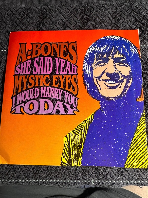 GARAGE ROCK: A-Bones/Mystic Eyes 1983 7” Vinyl Single on Get Hip Label GH-160