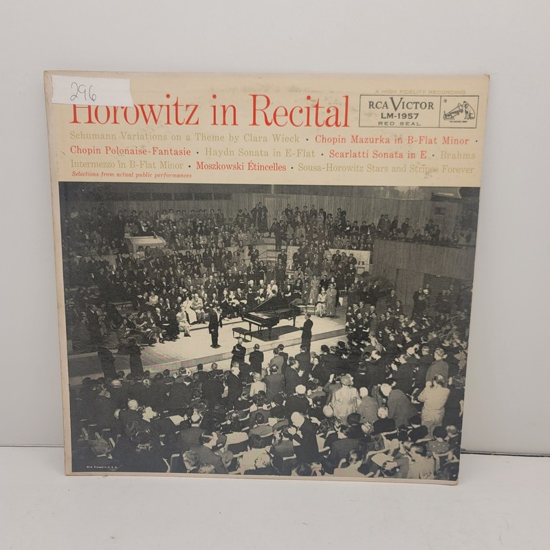 Horowitz in Recital – RCA Victor – (LM-1957) LP