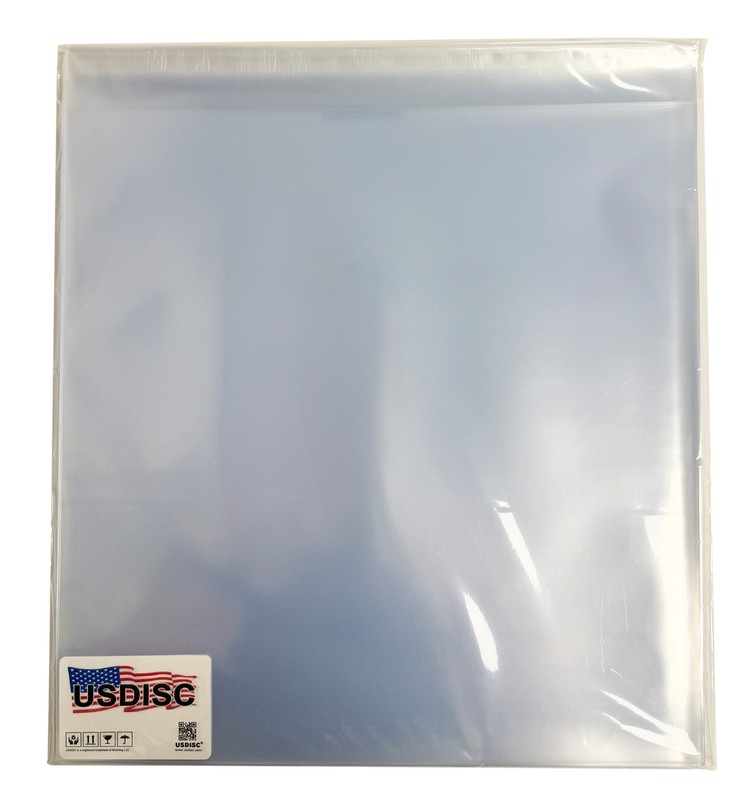 USDISC Record Outer Sleeves 12″, LP, OPP, 2mil Sealable Flap (Clear) Lot