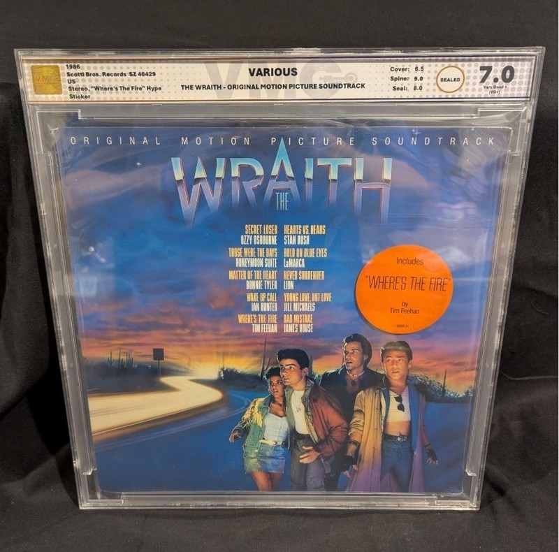 Sealed – The Wraith Motion Picture Soundtrack w Hype Sticker VMG 7.0 Ultra Rare