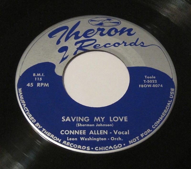CONNEE ALLEN Saving My Love / What Jolly Folks 45 Theron 1955 LEON WASHINGTON NM gallery
