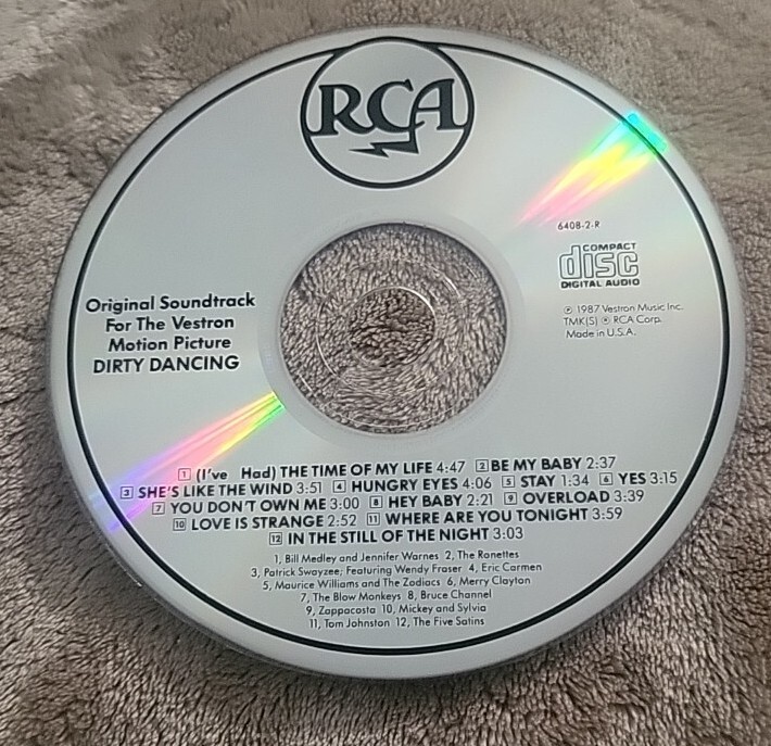 Dirty Dancing 1987 Original Soundtrack for The Vestron Motion Picture CD RCA