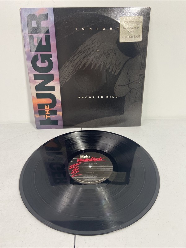The Hunger 12″ Promo Single with Original Cover-TONIGHTx3/SHOOT TO KILLx3