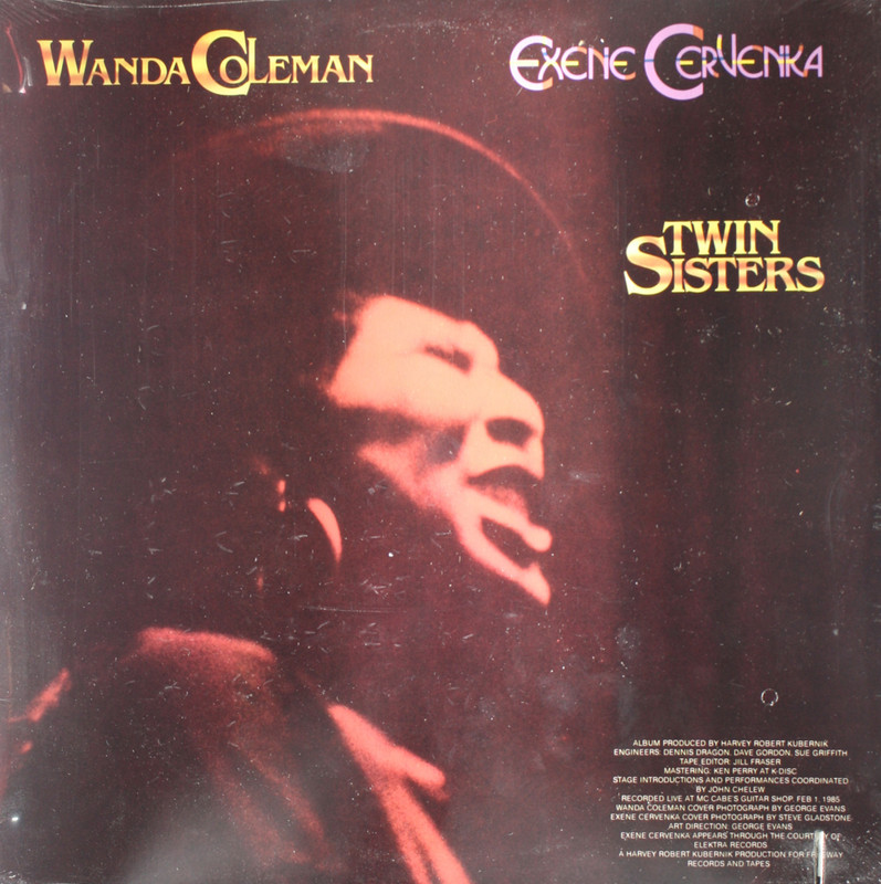 EXENE CERVENKA / WANDA COLEMAN Twin Sisters BRAND NEW SEALED 1985 LP Spoken Word gallery